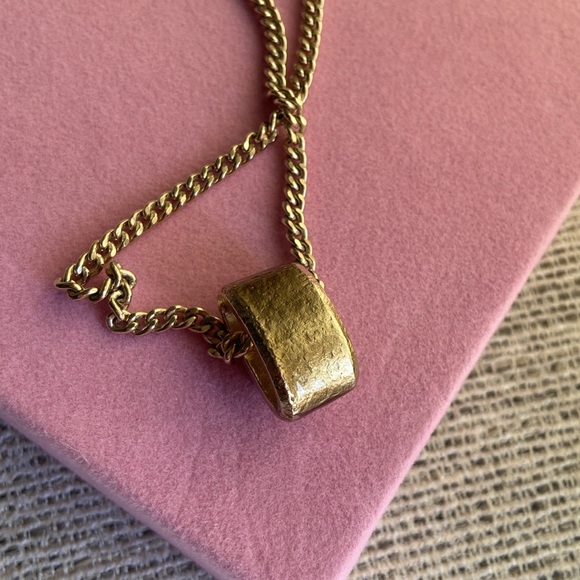 Chanel Rare CC Ring Pendant w/ Pearl Accent Necklace - Picture 8 of 8